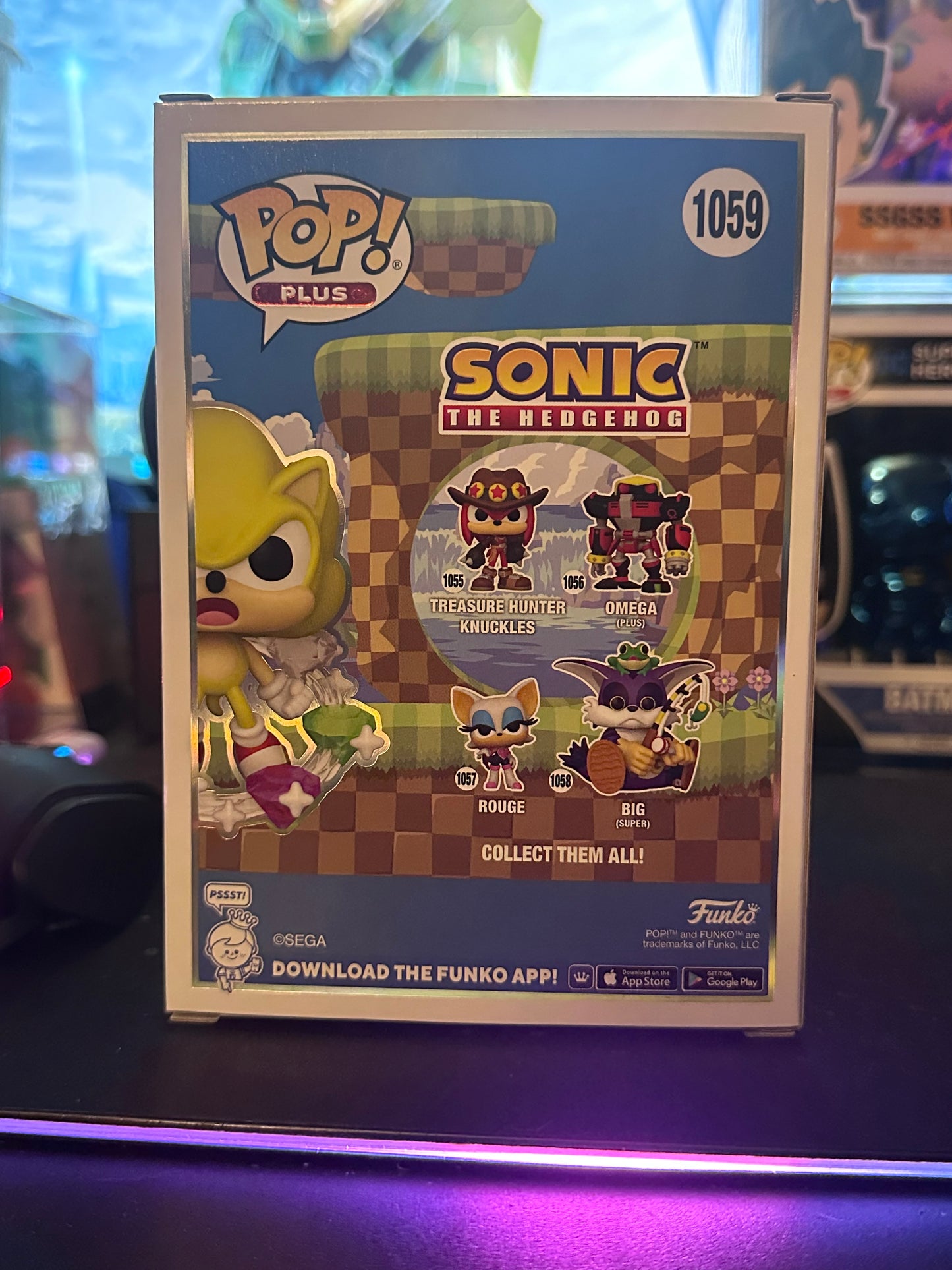 Super Sonic With Emeralds 1059 Flocked