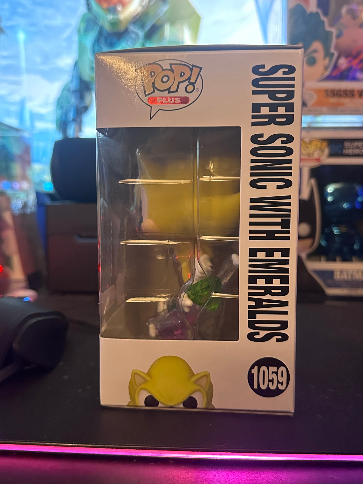 Super Sonic With Emeralds 1059 Flocked