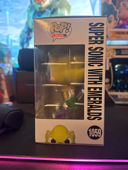 Super Sonic With Emeralds 1059 Flocked